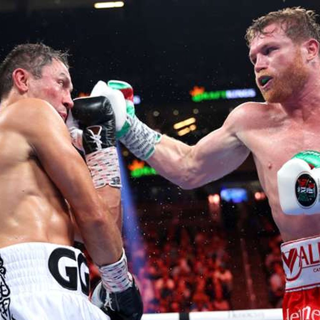 Lutador de boxe em ação